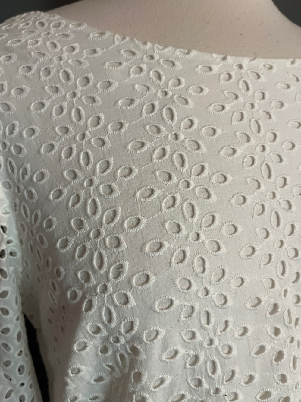 New! Heyton‎ Eyelet Dress Cotton White Lined Size Medium NWT - Picture 2 of 14